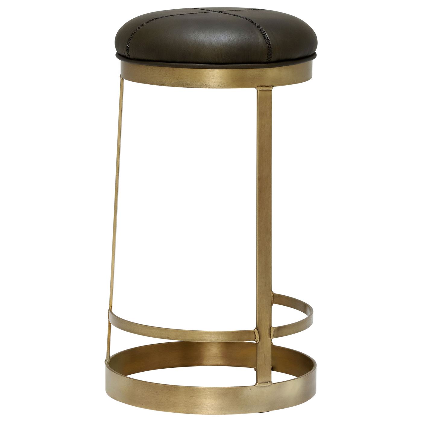 Vesper Counter Stool, Laguna Matt and Antique Brass