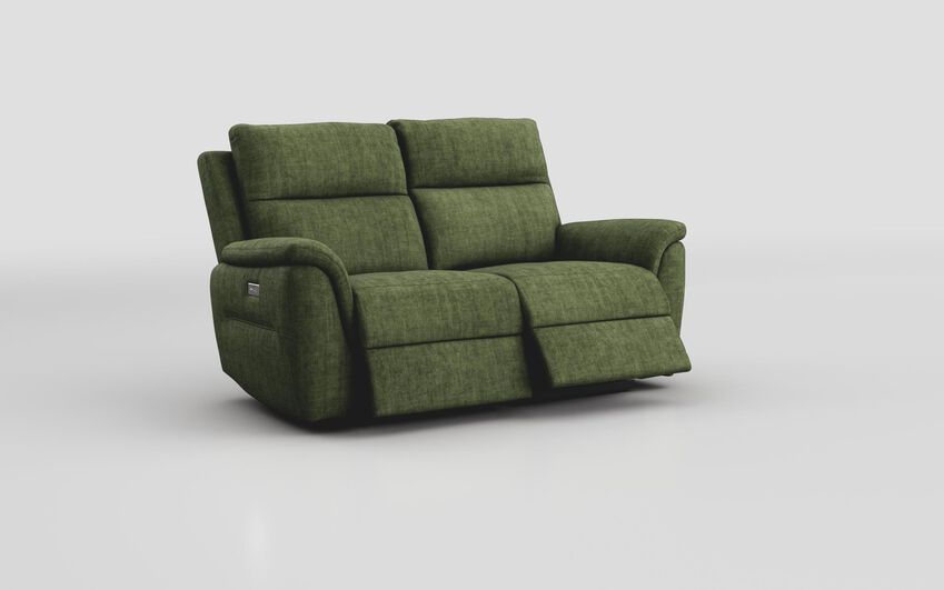 Green Fabric Sogliano 2 Seater Power Recliner Sofa