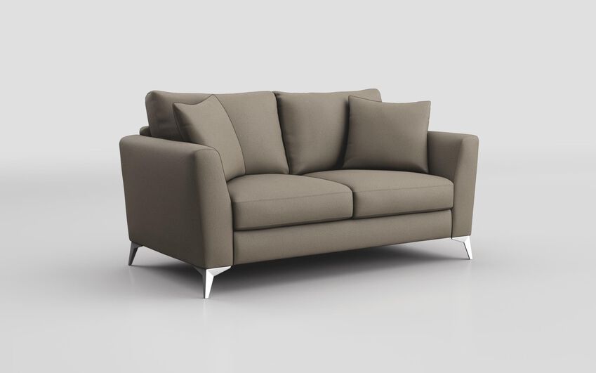 Brown Fabric Bosini 2 Seater Sofa