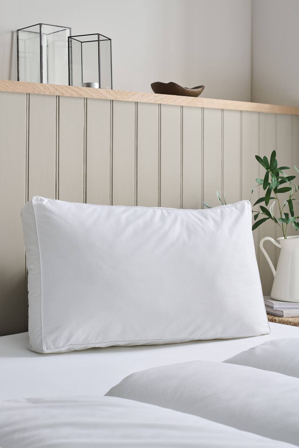 CHRISTY Classic Filled Hollowfibre Soft Medium Deepsided Pillow in White