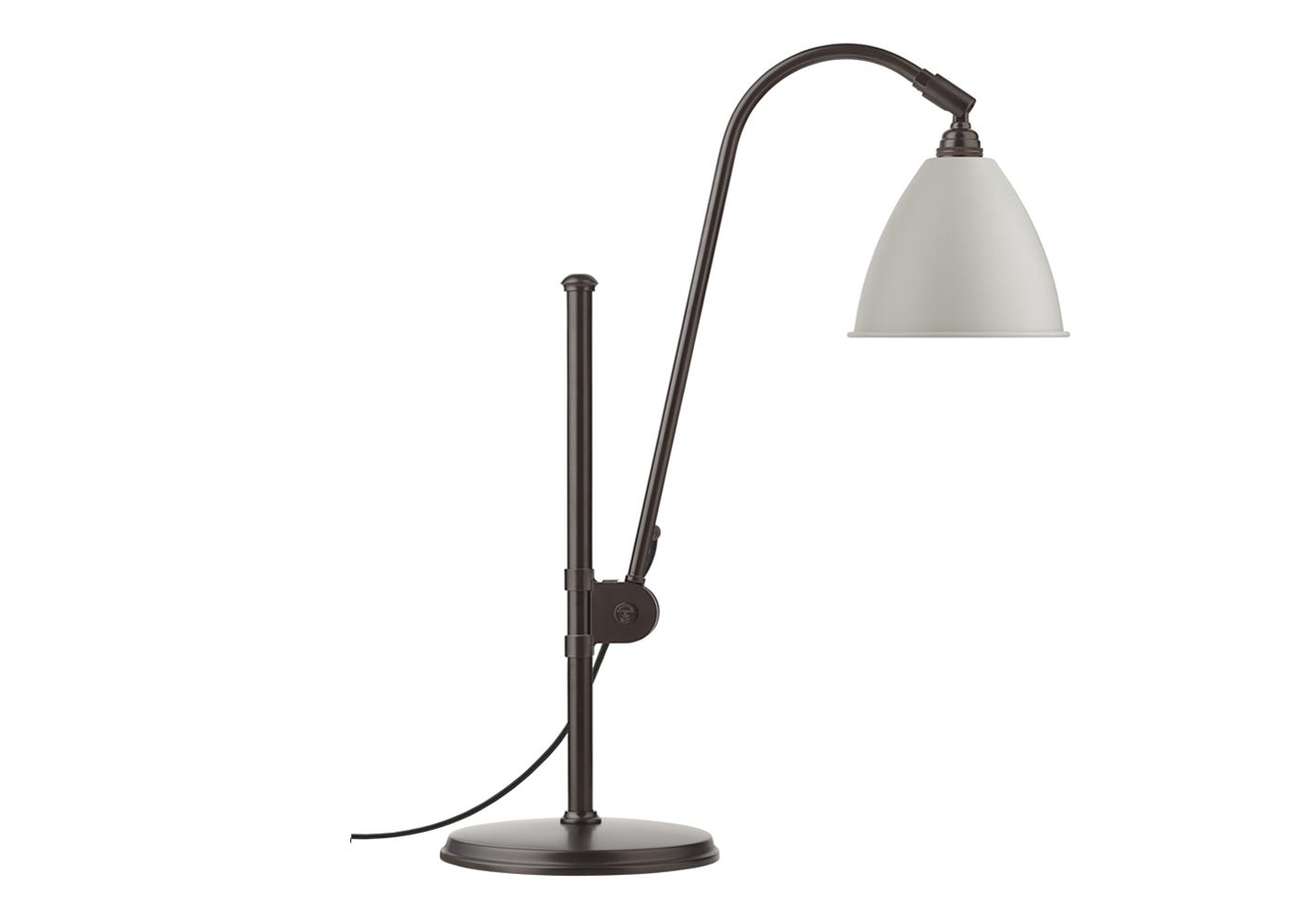 Gubi Bestlite BL1 Table Lamp Black Brass Classic White Shade