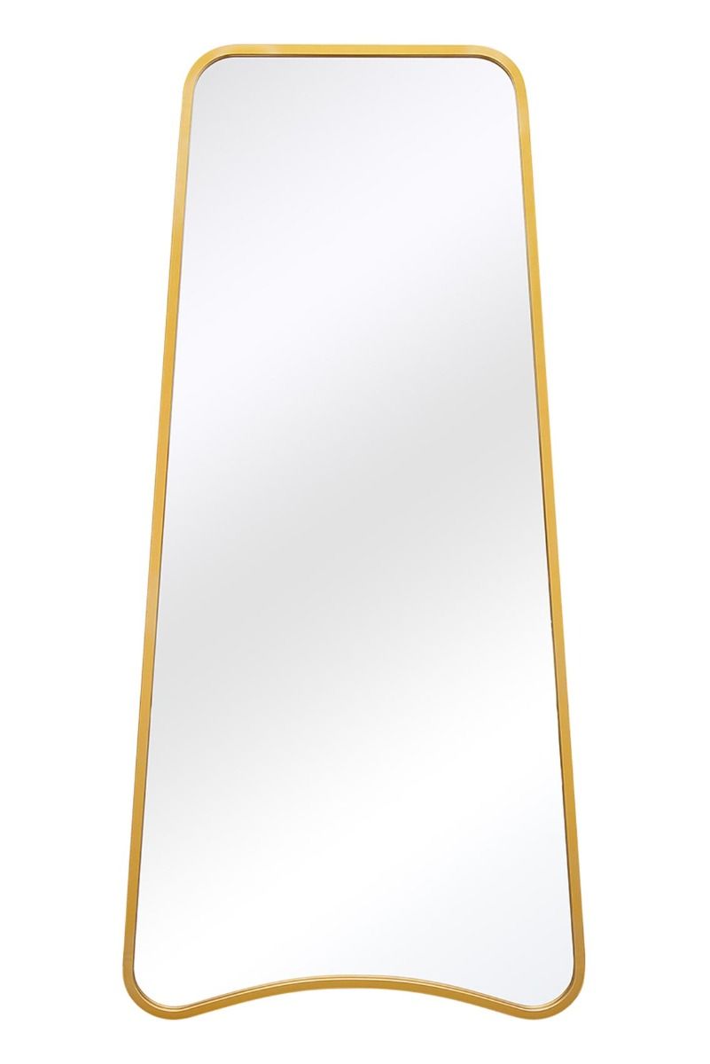 MirrorOutlet Gold Metal Trapezoid Shape Framed Wall Mirror (180CM X 85CM) 5