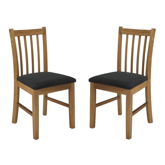 Brooklyn Wooden Oak Dining Chairs In Pair