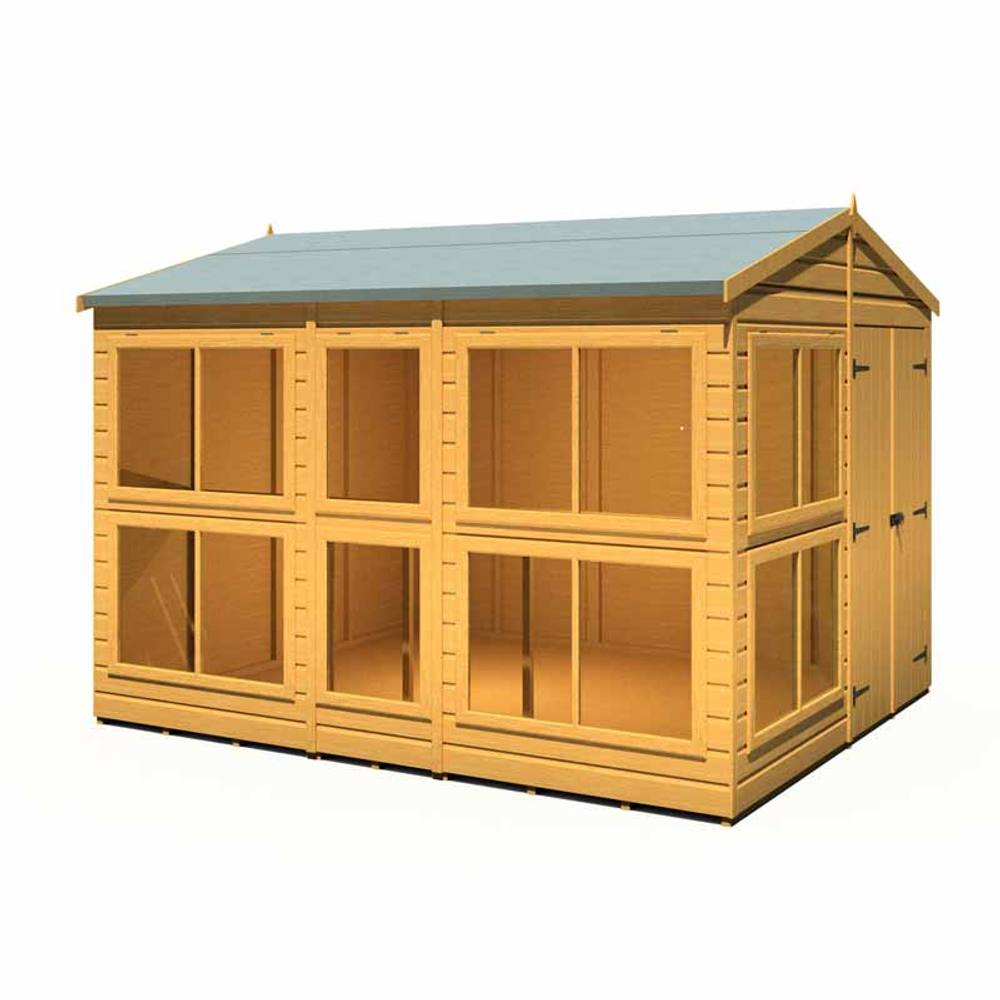 Shires Sun Hut 8 x 10 Feet Potting Shed - L298 x W244.8 x H222.5 cm in Brown 4