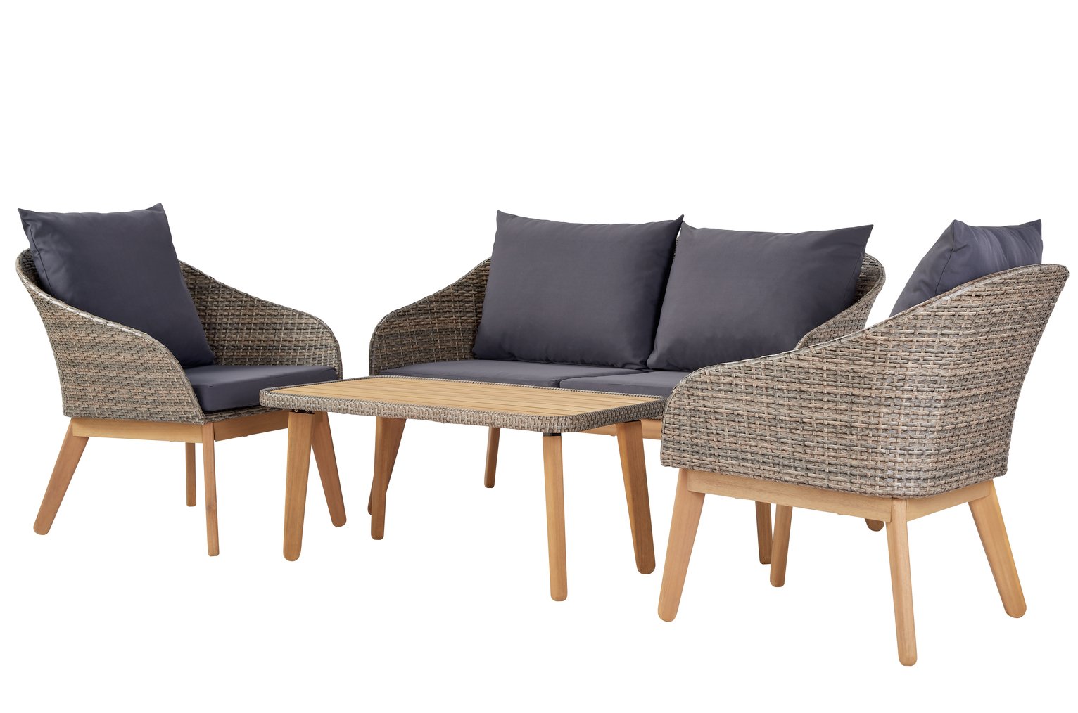 Argos Home 4 Seater Rattan Effect Sofa Set