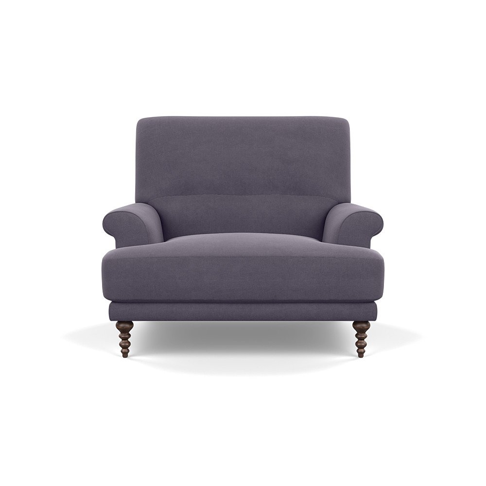 SCP Oscar Informal Armchair Linen Shadow Walnut Feet