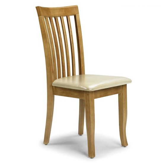 Cainsville Wooden Dining Chair In Maple Lacquered Finish