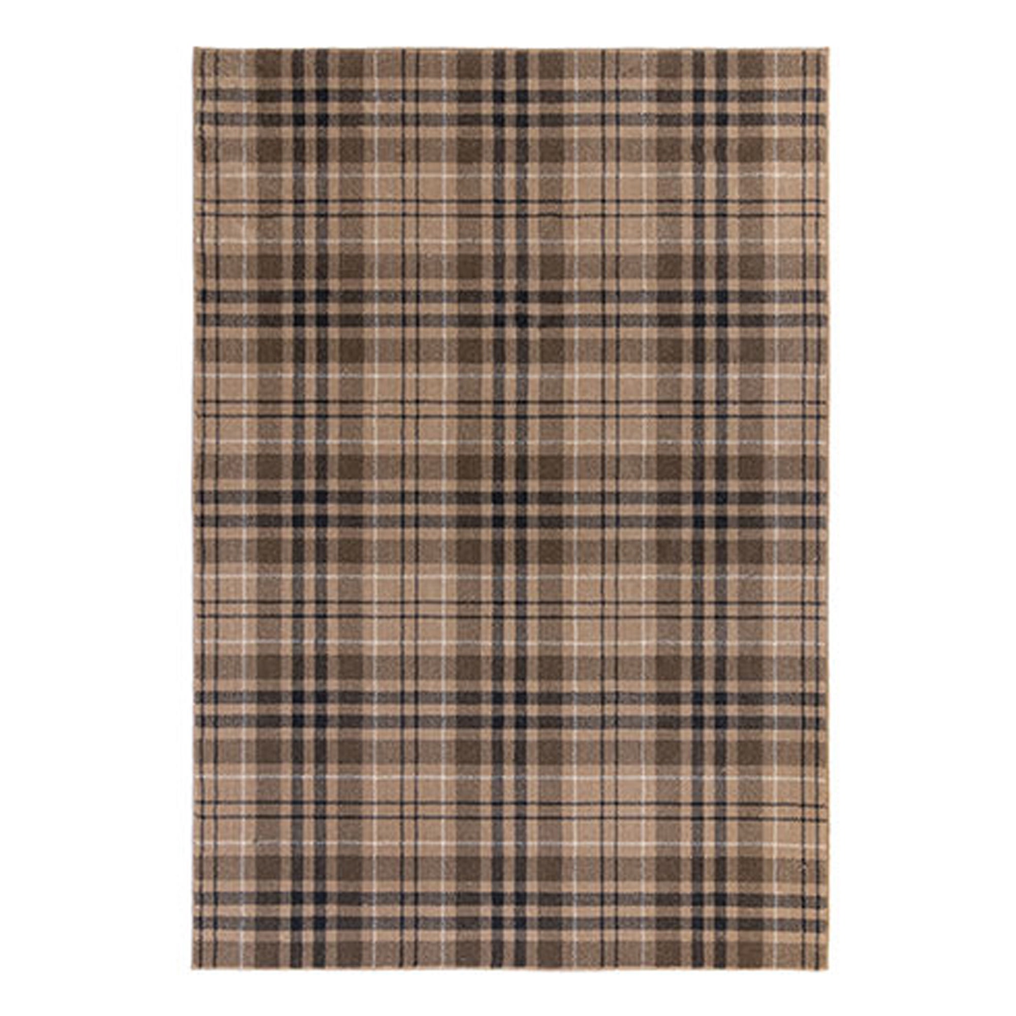 Kilbirnie Rug Brown, Blue and White
