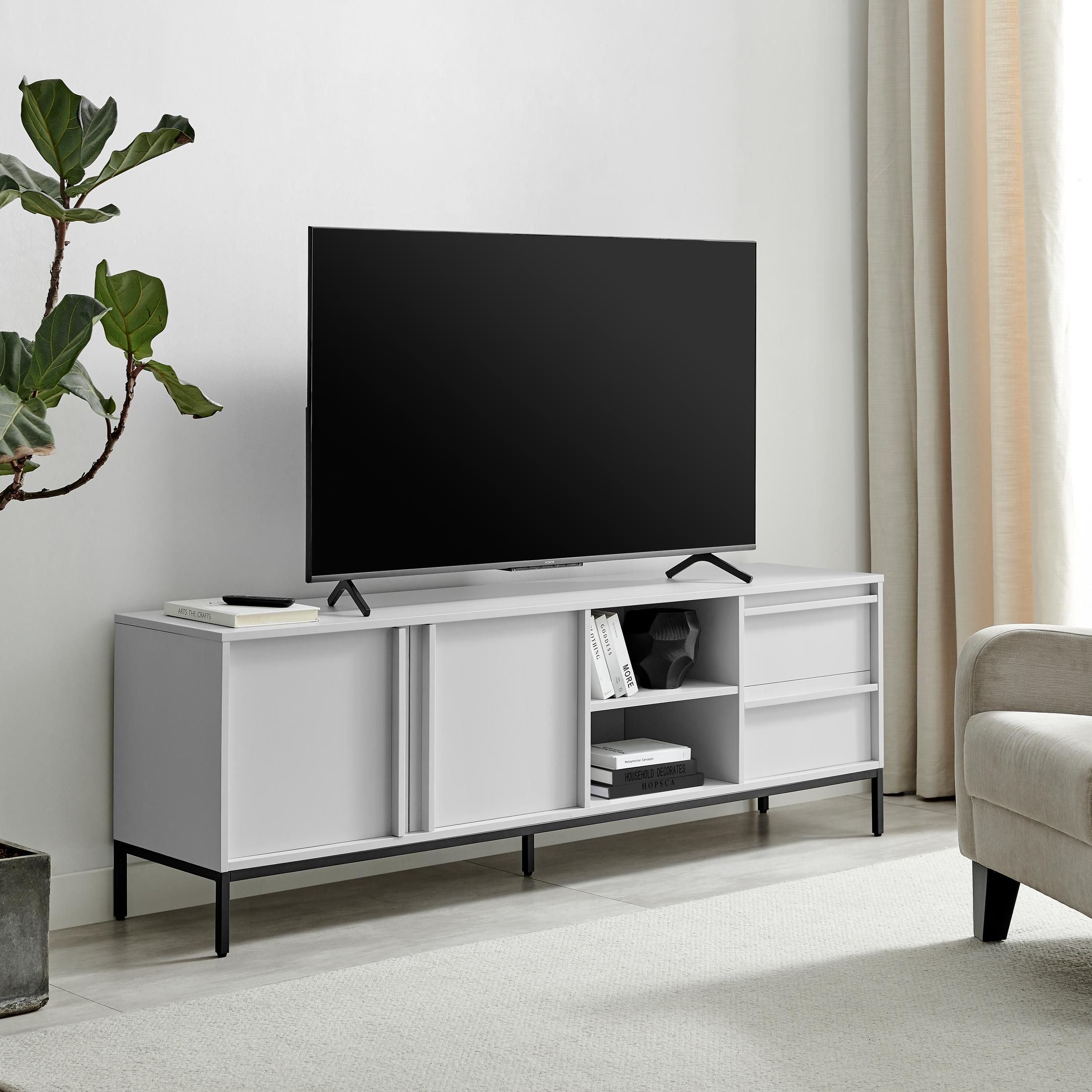 FurnitureboxUK Svit Storage TV Sideboard in Off-White