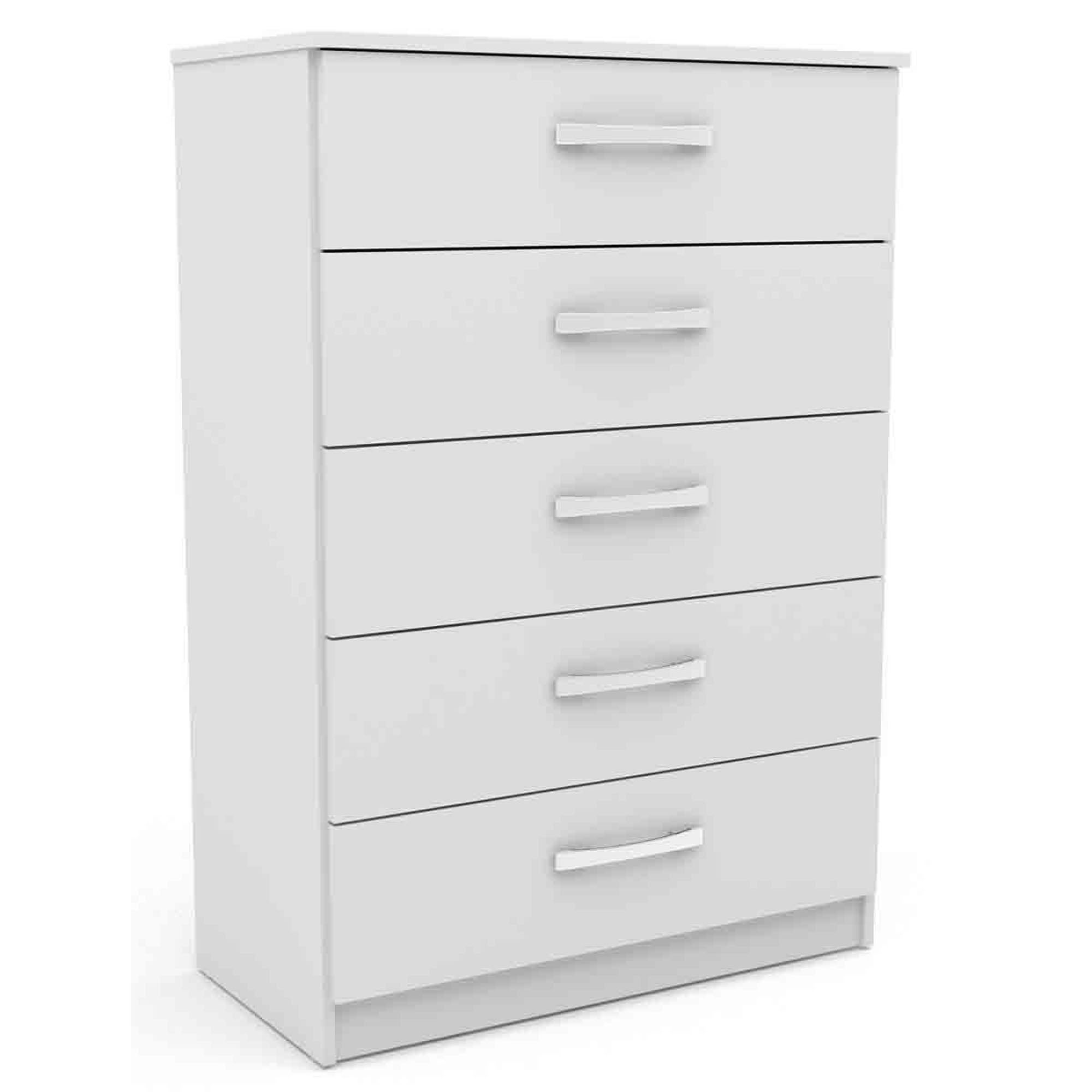 Lynx White 5 Drawer Chest White