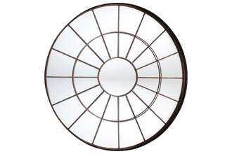 Bronte Round Wall Mirror with Bronze Frame - sofa.com