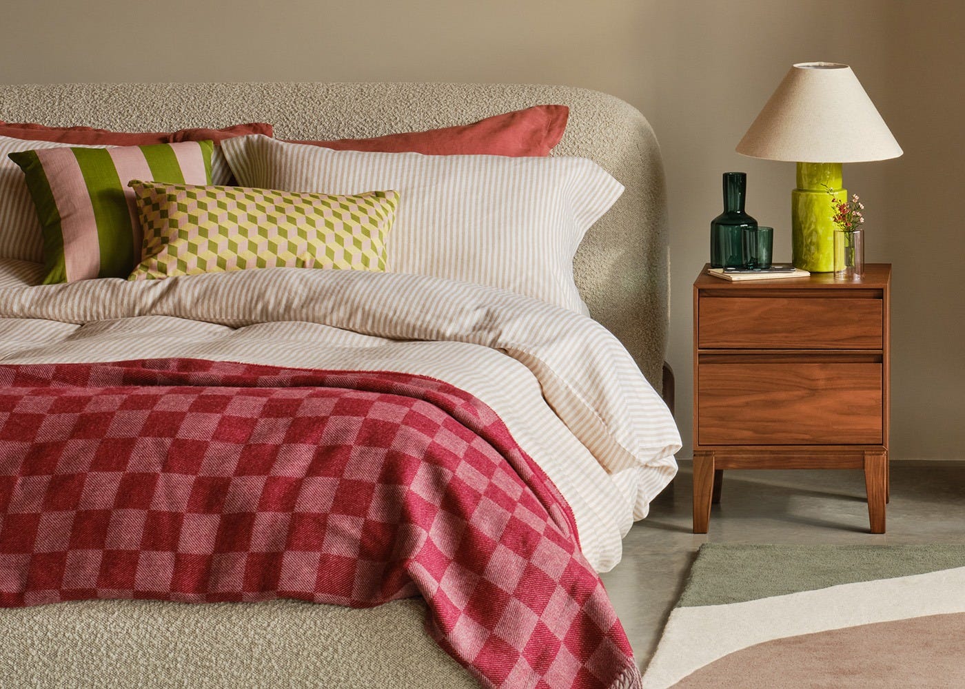 Heal's Washed Linen Blend Natural Stripe Duvet Cover Double 3