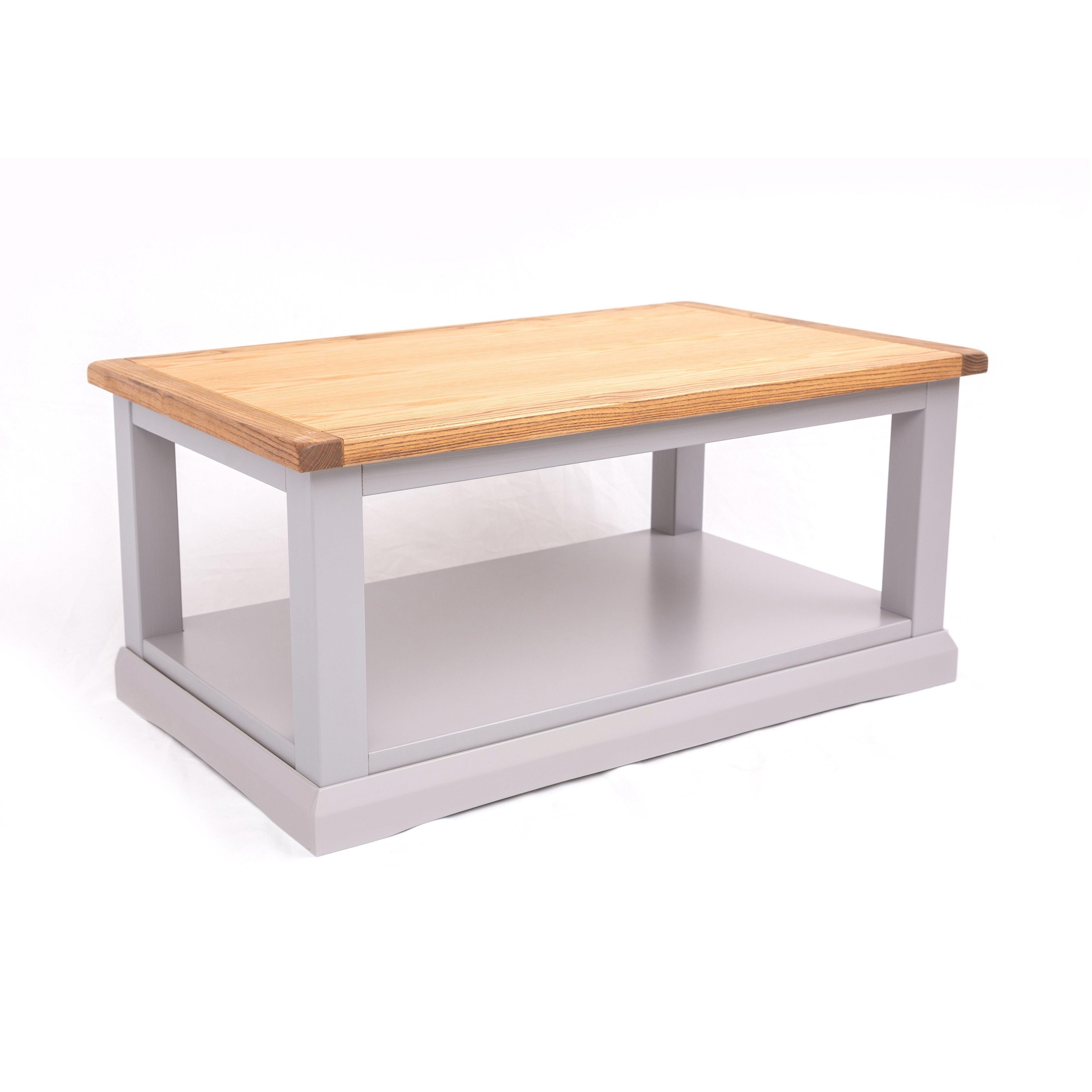 Cabinet Bits Coffee Table with Shelf - H45 W100 D60cm in Mid Grey