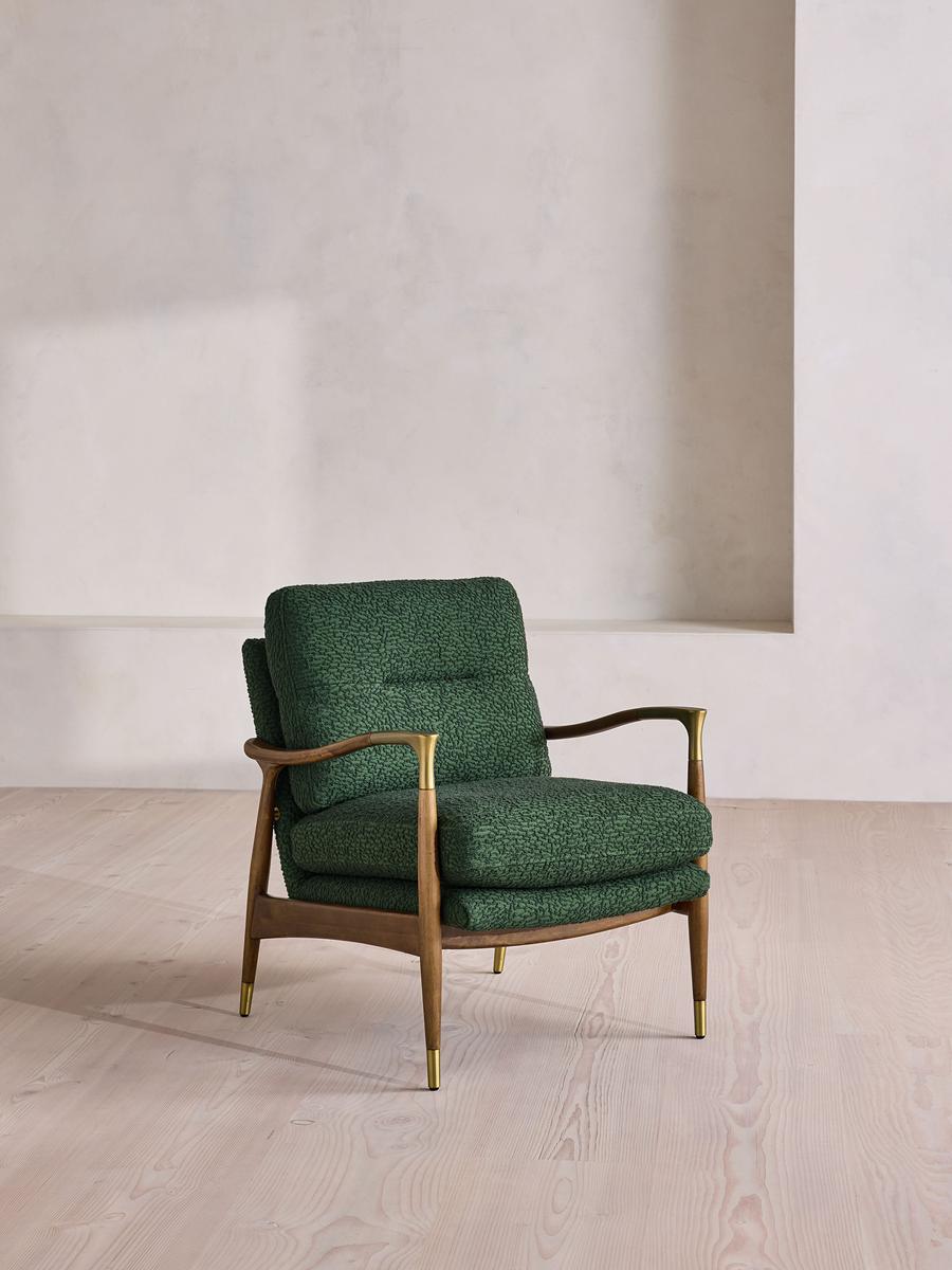 Theodore Armchair, Boucle Jacquard, Marine