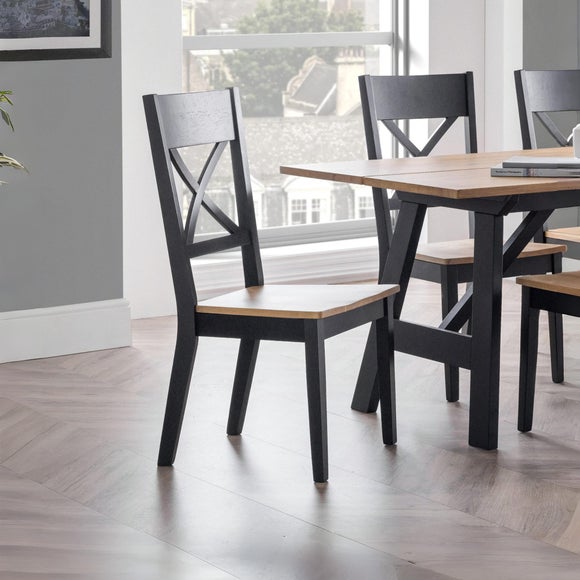 Hockley Set of 2 Dining Chairs, Black