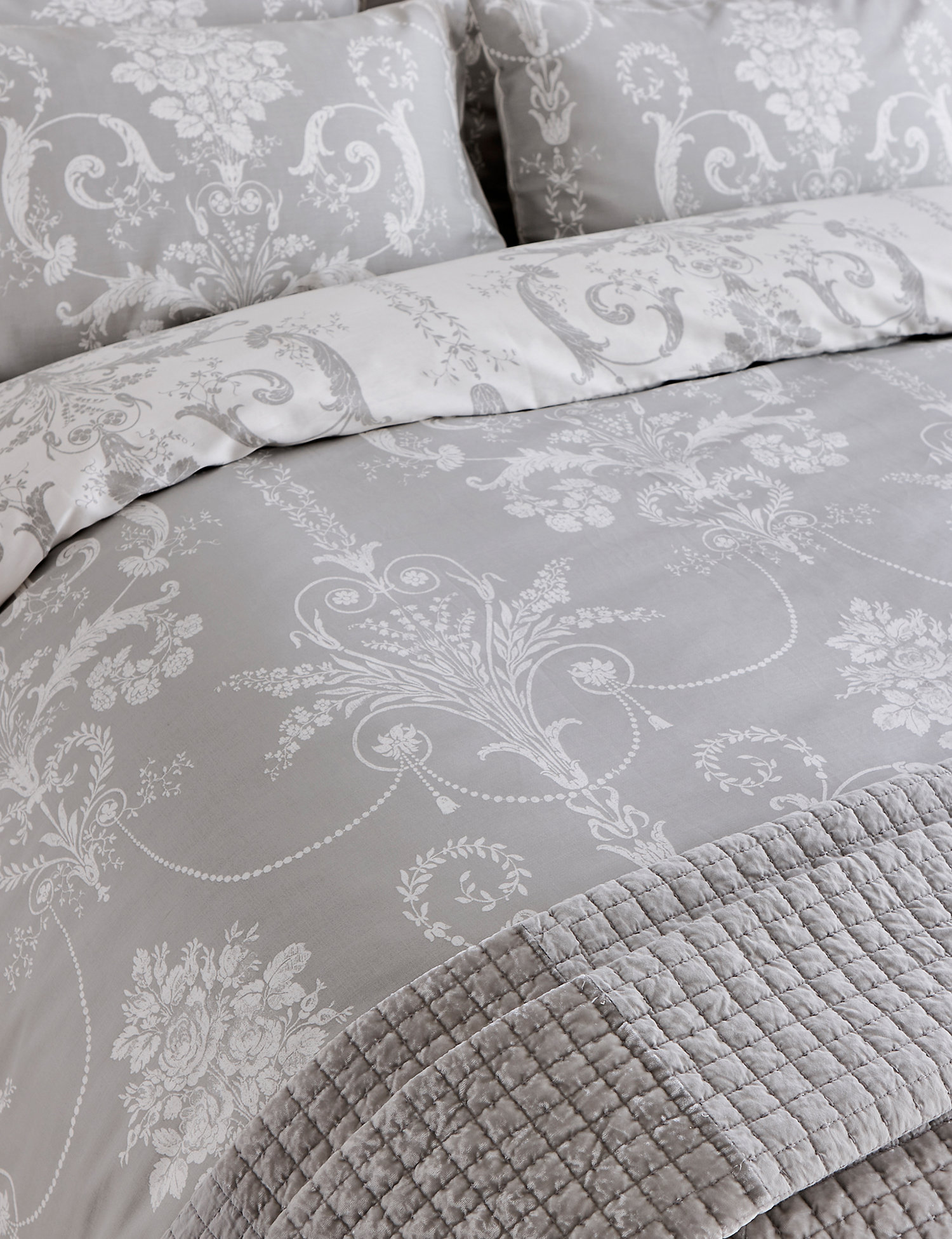 M&S Laura Ashley Pure Cotton Josette Sateen Bedding Set