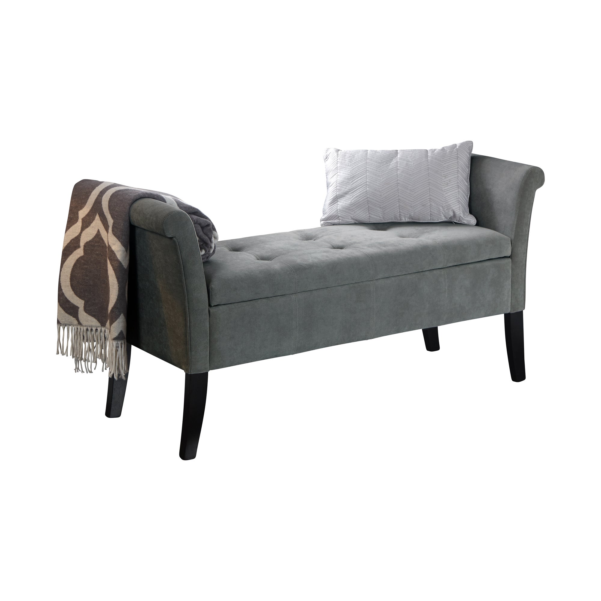 Balmoral Window Seat, Grey Chenille