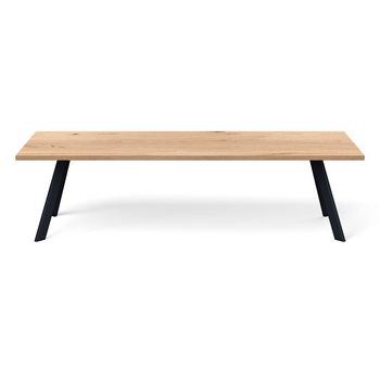 Heal's Madrid Table 280x90cm Blonde Oak Chamfered Edge Not Filled