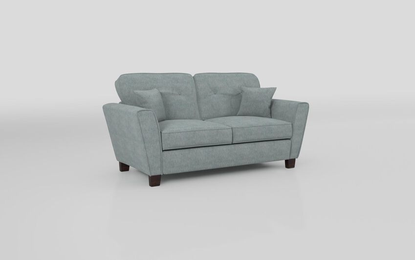 Blue Fabric Paisley 2 Seater Sofa