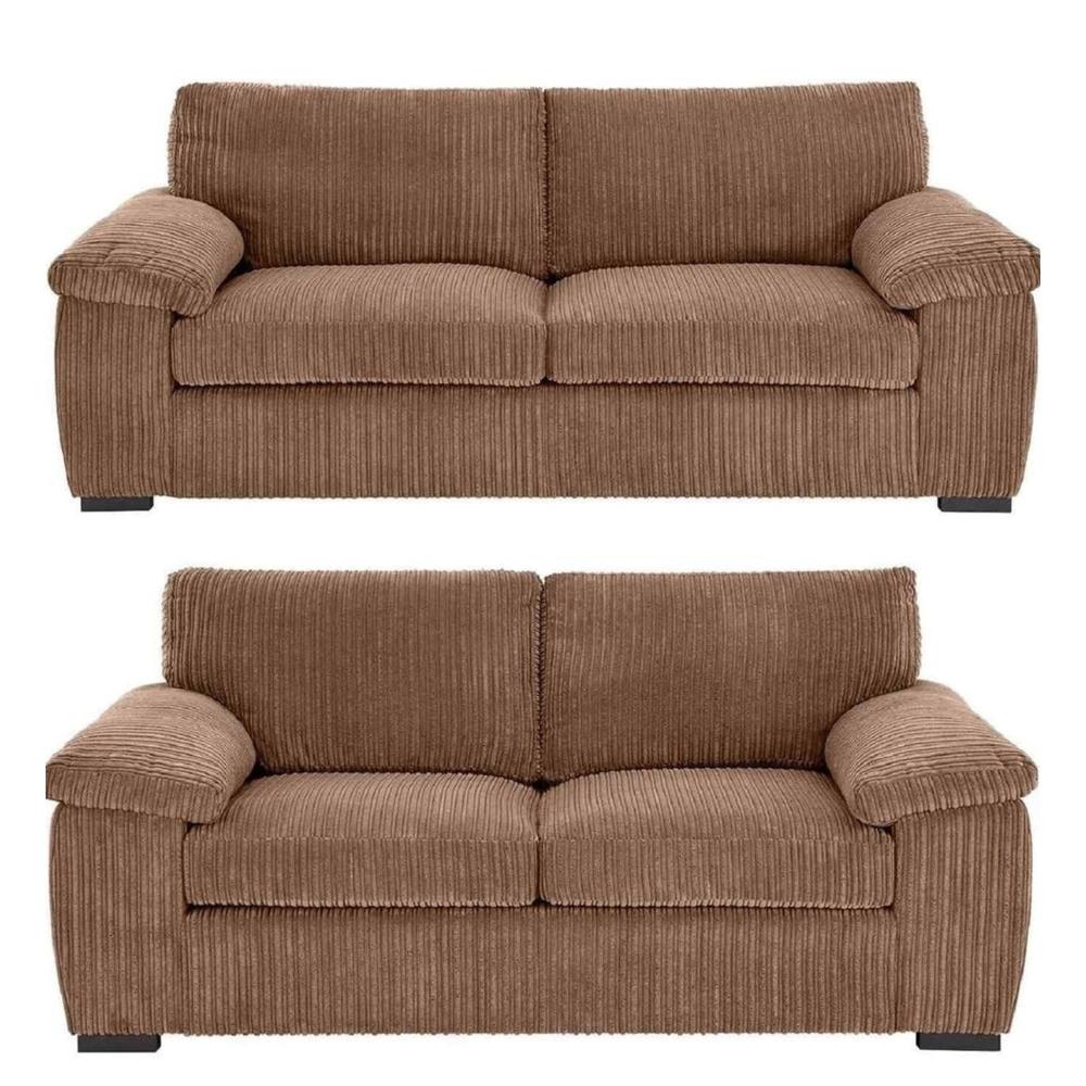 Bliss Furniture Jumbo Cord Amalfi 3+2 Seater Sofa Set in Beige
