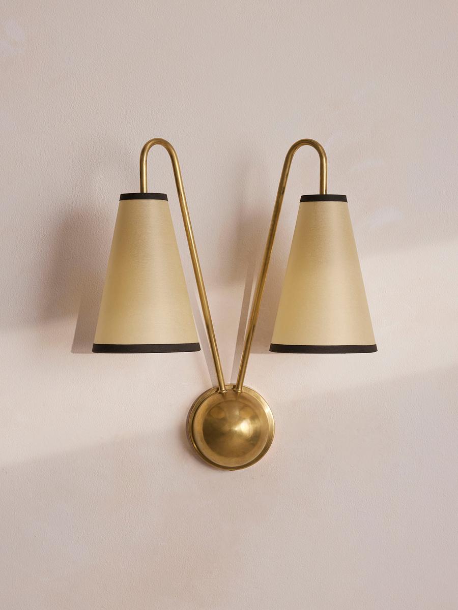 Clarke Wall Light, Antiqued Brass