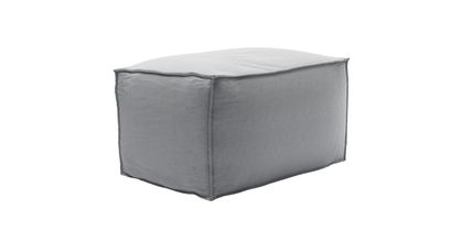 Isaac Small Rectangular Footstool in Pumice House Plain Weave - sofa.com
