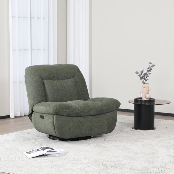 Image Furnishings Ebba Boucle Swivel Rocker Recliner Chair