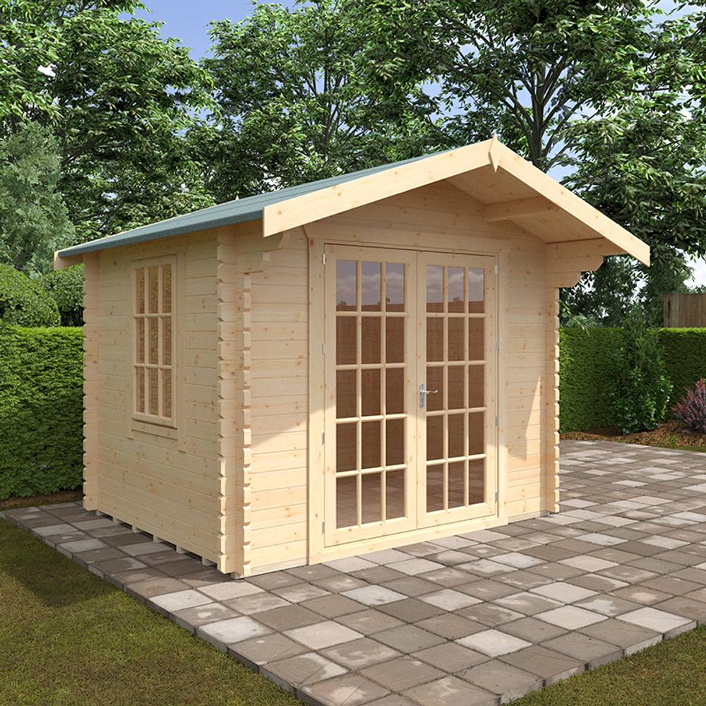 Buttercup Farm 8x10w The Lotherton Plus 44mm Cabin - L235 x W295 x H261.6 cm in Natural 2
