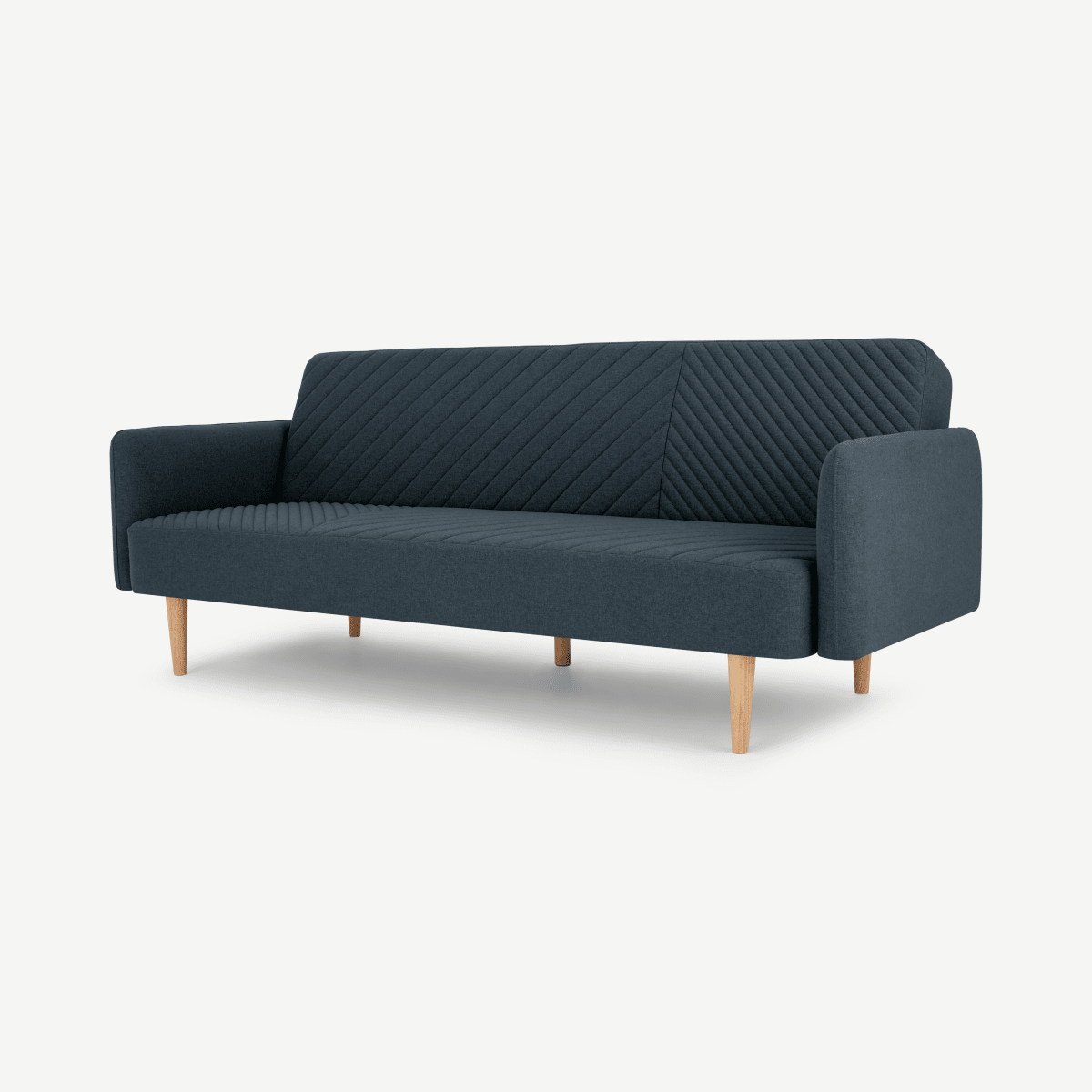 Ryson Click Clack Sofa Bed with Arms, Aegean Blue Fabric