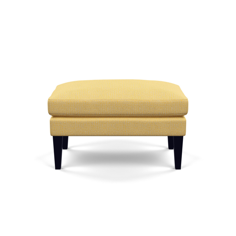 Heal's Wallis Ottoman Tejo Recycled Ochre Black Feet