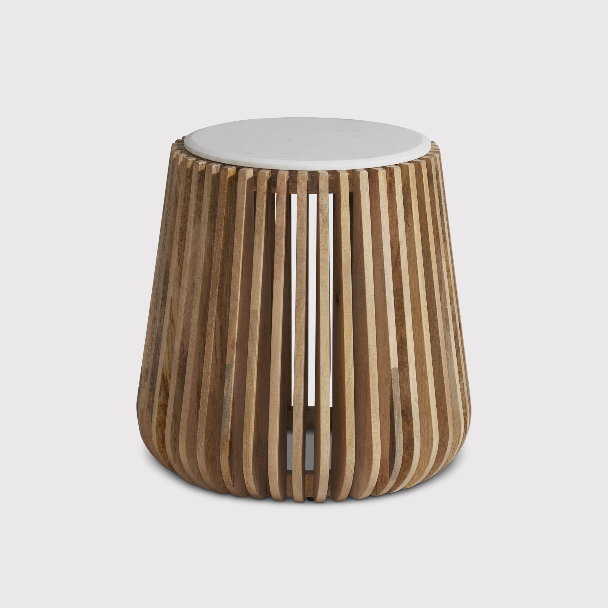 Ombra Side Table, Round, Neutral Marble | Barker & Stonehouse