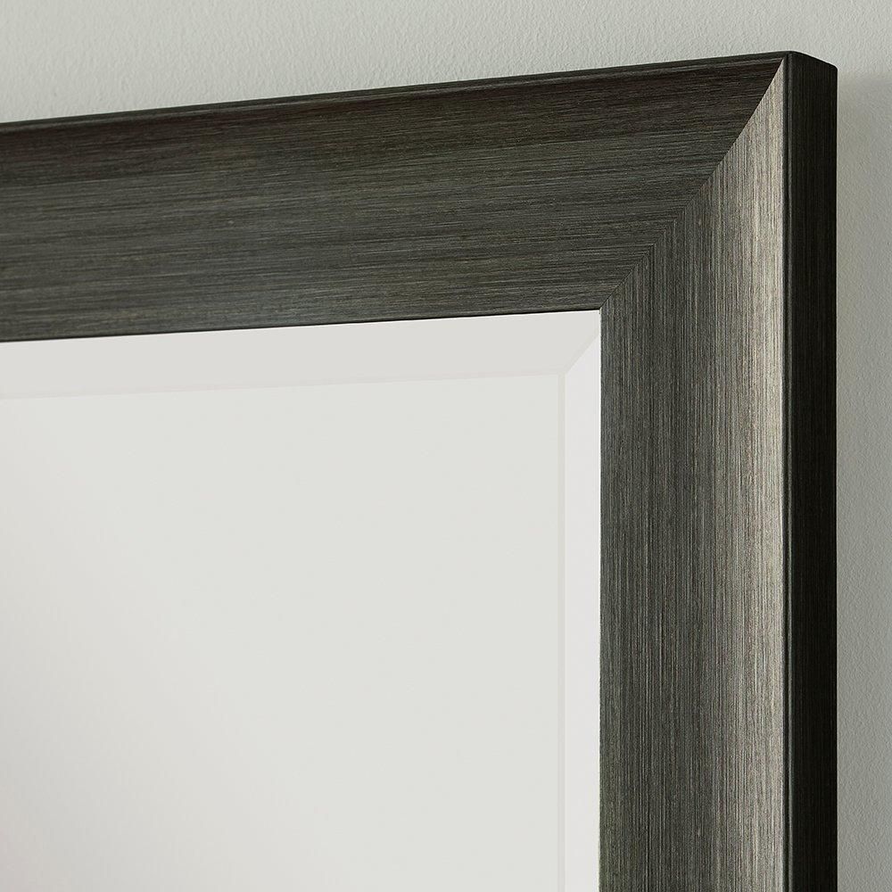 Yearn Mirrors Charcoal Grey Scooped Framed Mirror 129.5x45.5cm 2