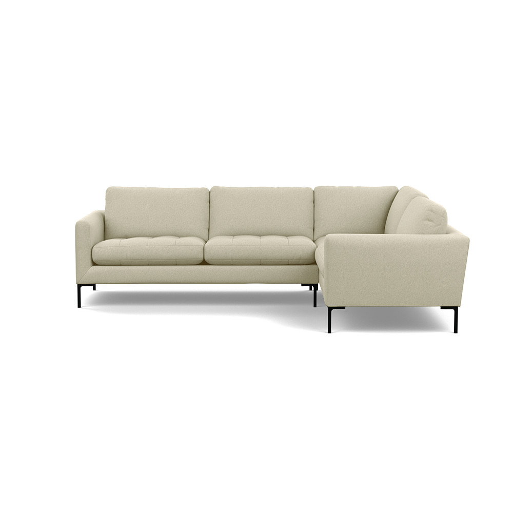 Heal's Eton Right Hand Facing Corner Sofa Cotton Grain Black Feet