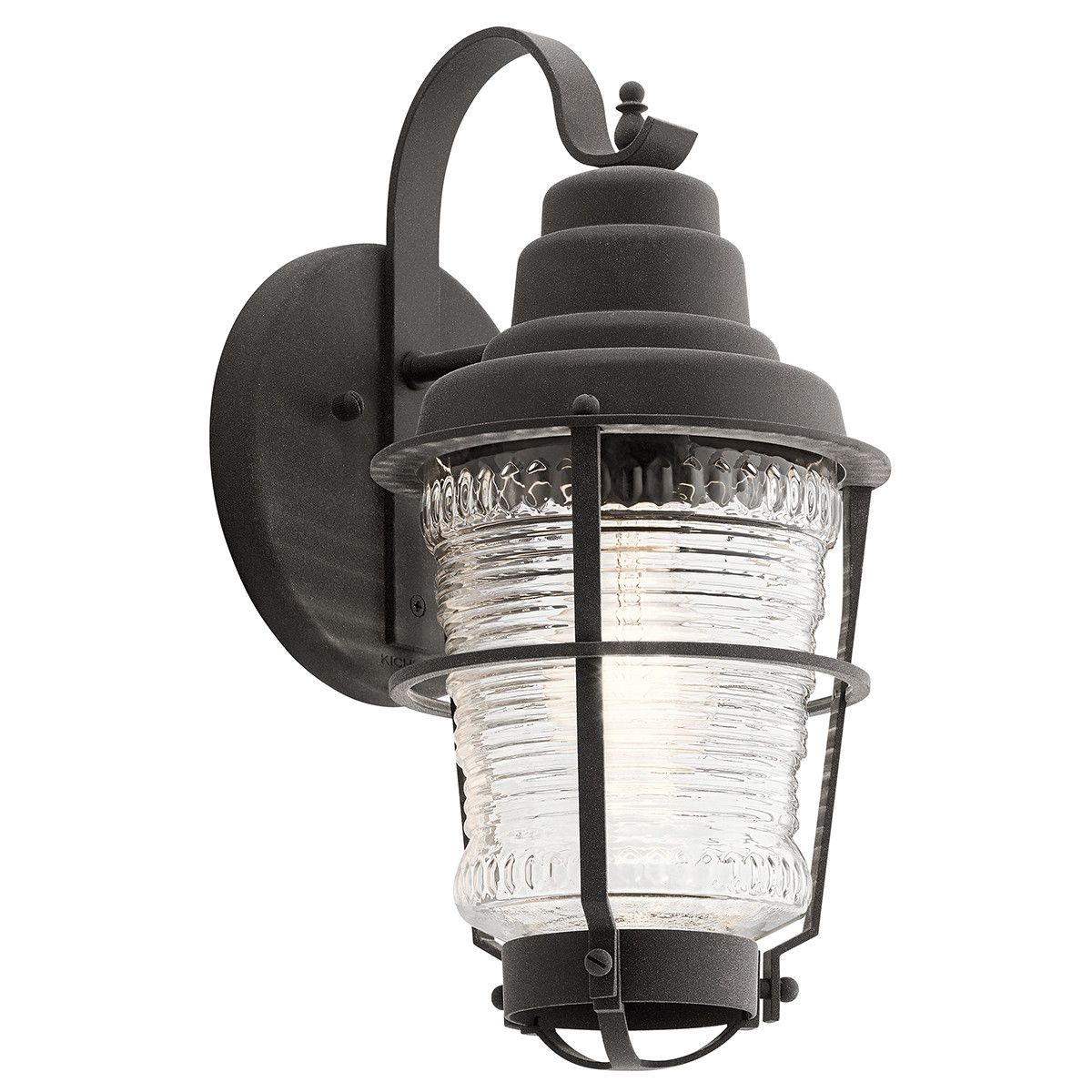 Netlighting Kichler Chance Harbor Outdoor 1 Light Wall Lantern Weathered Zinc IP44 in Grey
