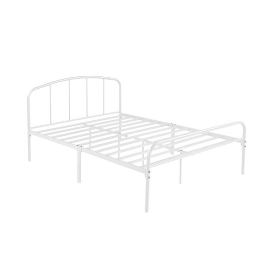 Milton Metal Double Bed In White