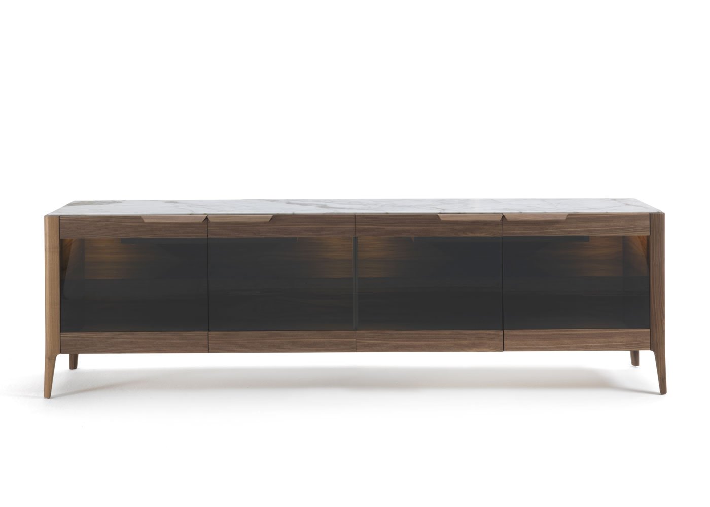Porada Atlante 5 Sideboard Walnut & Calacatta Oro Marble
