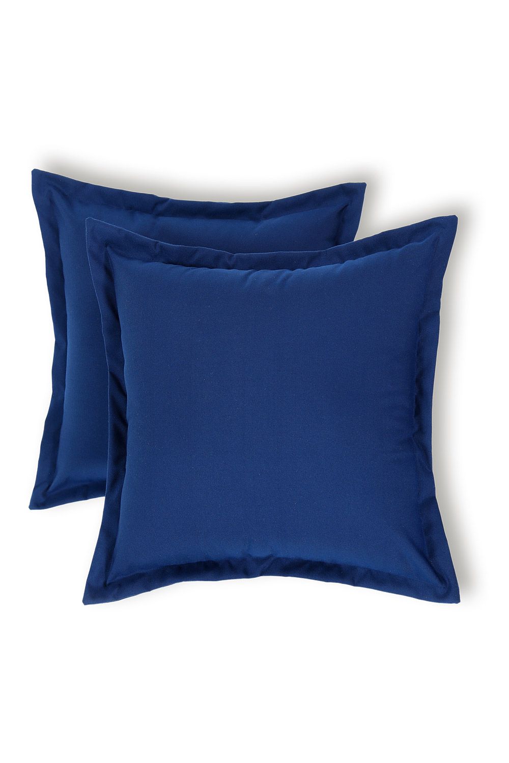 Homescapes Luxury Waterproof Plain Outdoor Cushion 45 x 45 cm, Set of 2 in Blue
