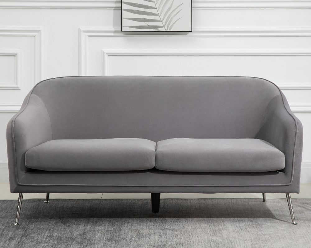 Novello Grey Fabric 3 Seater Sofa