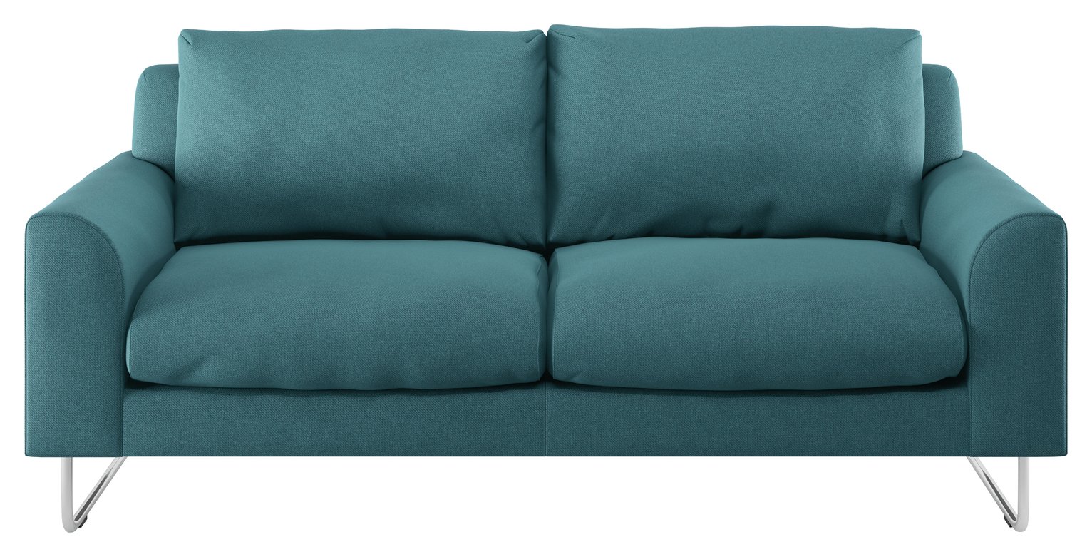 Habitat Lyle 2 Seater Fabric Sofa - Teal