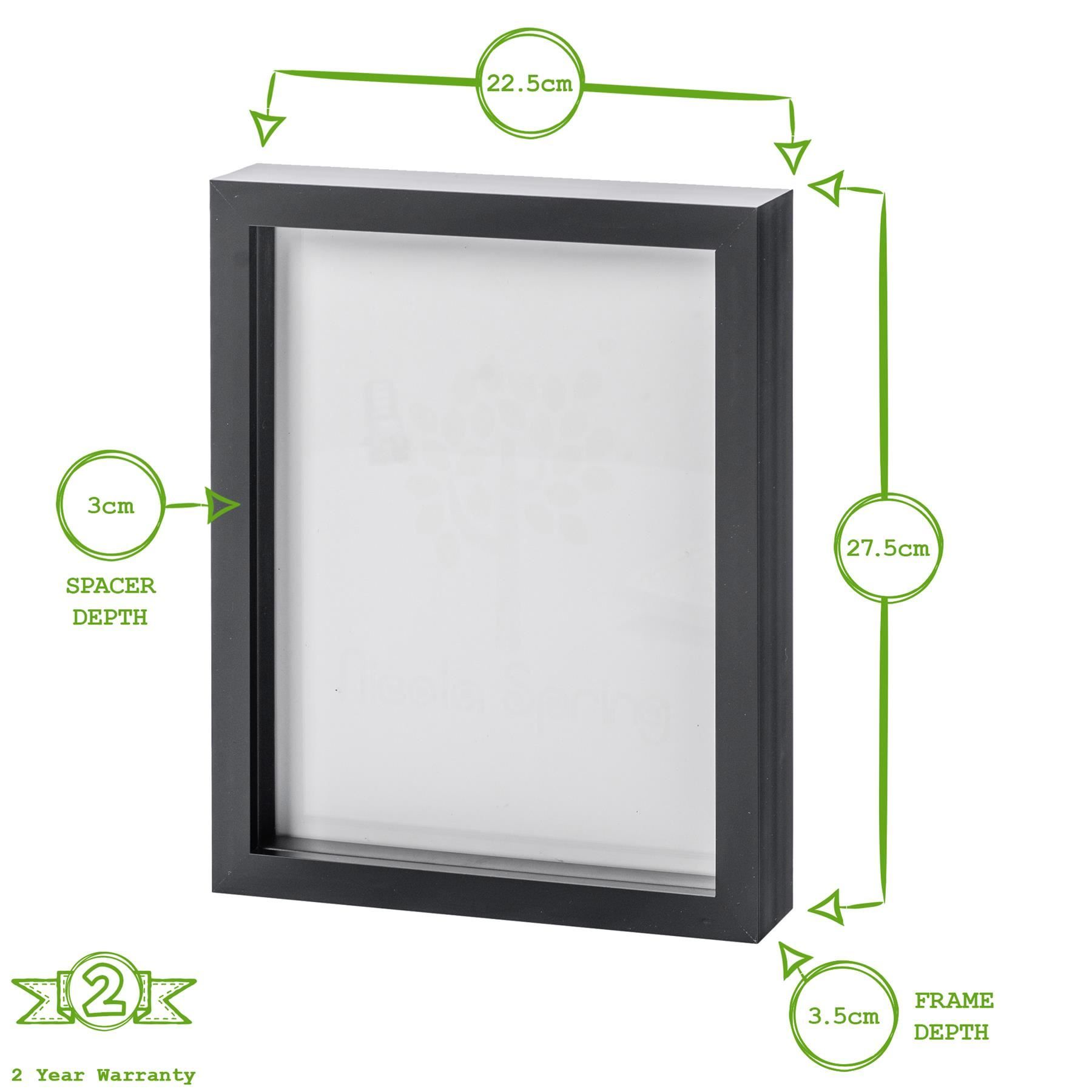 Nicola Spring 3D Box Photo Frames - 8 x 10" - Pack of 5 in Black 4