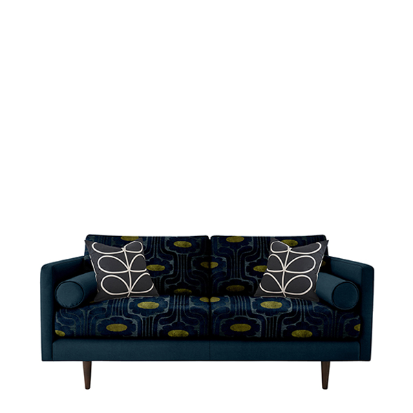 Orla Kiely Mimosa Medium Sofa Patterned Velvet - Barker & Stonehouse