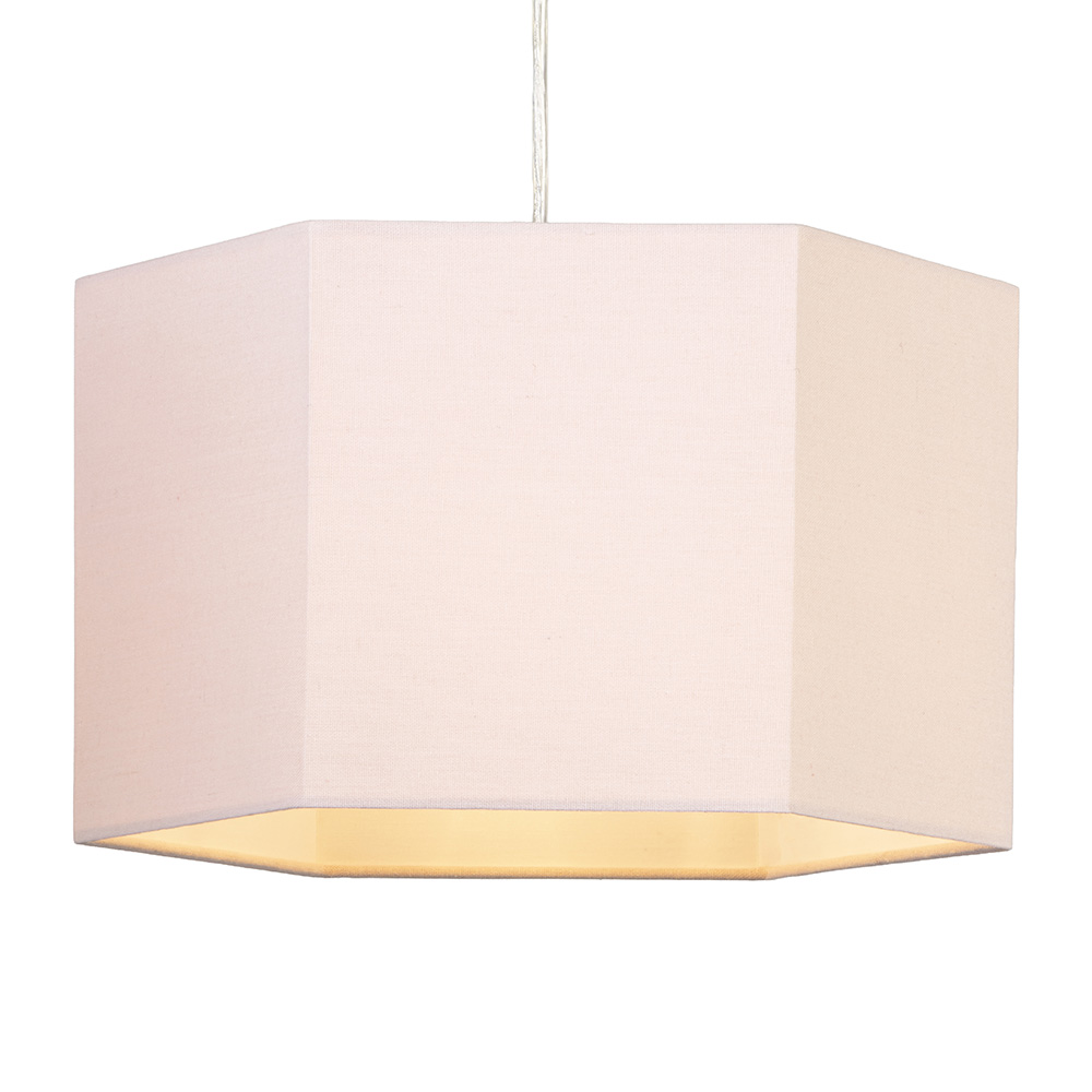 Glow Hexagon Ceiling Light Shade, Pink