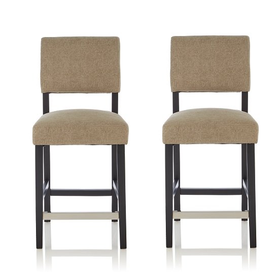 Vibio Bar Stools In Sage Fabric And Black Legs In A Pair