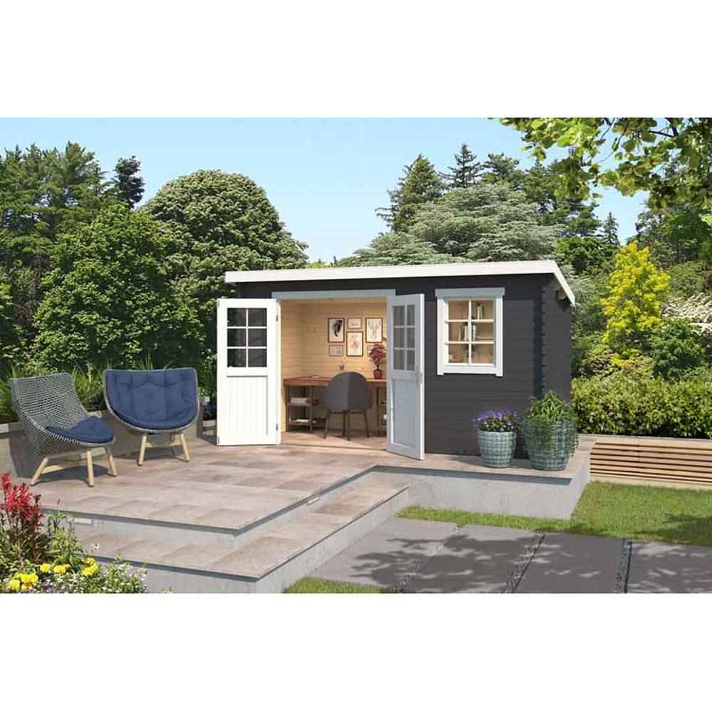 Lasita Maja Ltd Amira 175-Log Cabin, Garden Room, Home Office - L400xW231.1xH210.9 cm in Light Tan 4