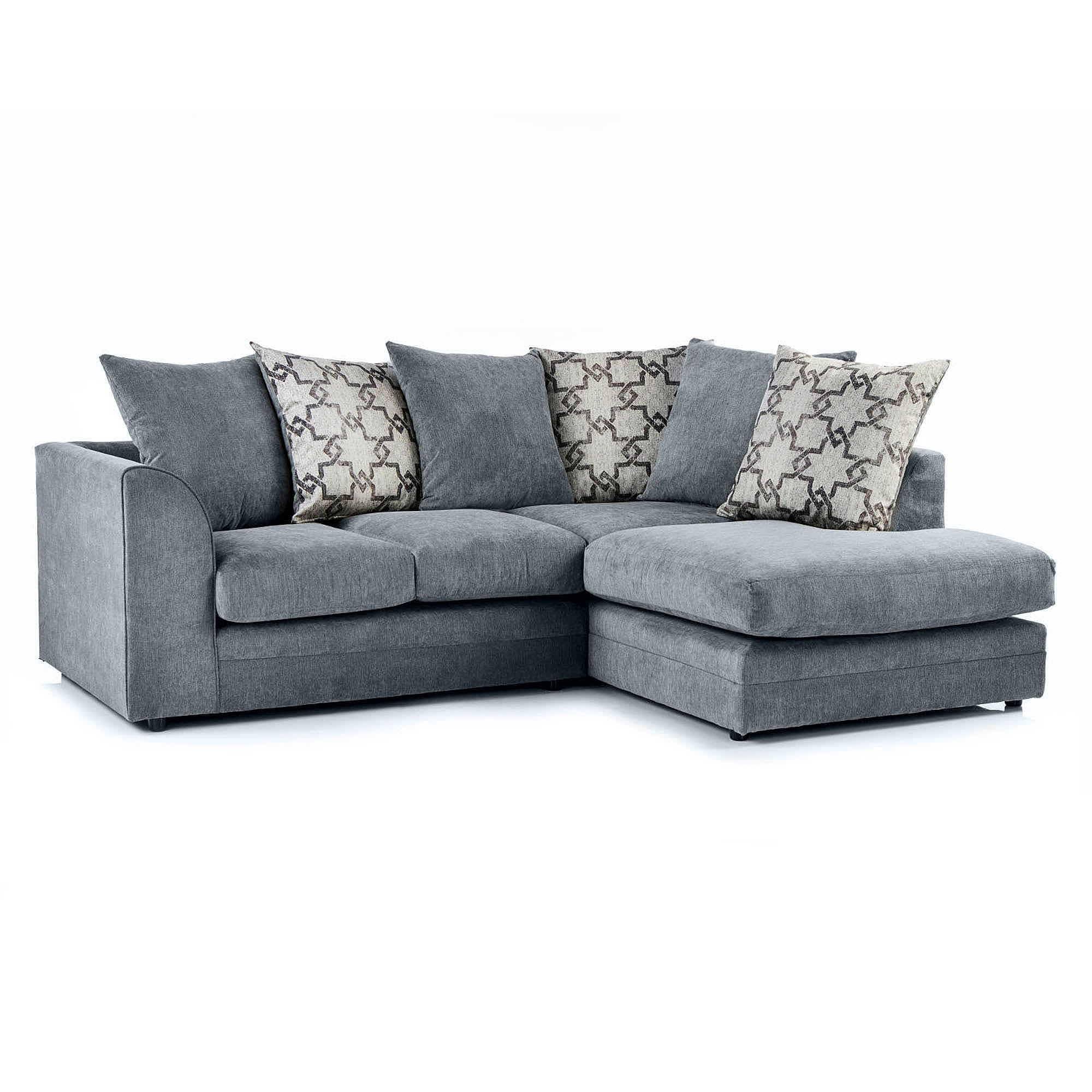 Washington Right Hand Fabric Corner Sofa Grey