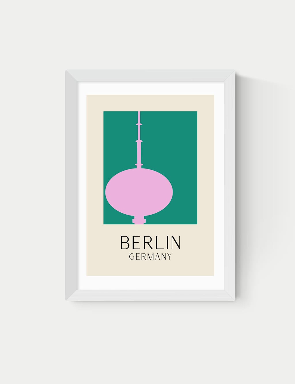 East End Prints Berlin Framed Art White