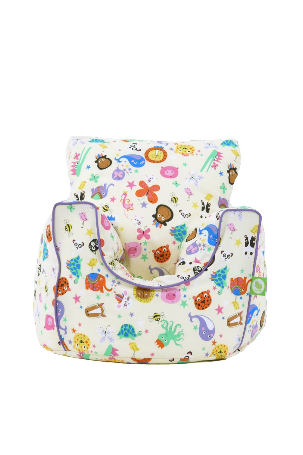 Bean Lazy Cotton Party Animals Bean Bag Arm Chair with Beans Child / Teen size in Light Beige