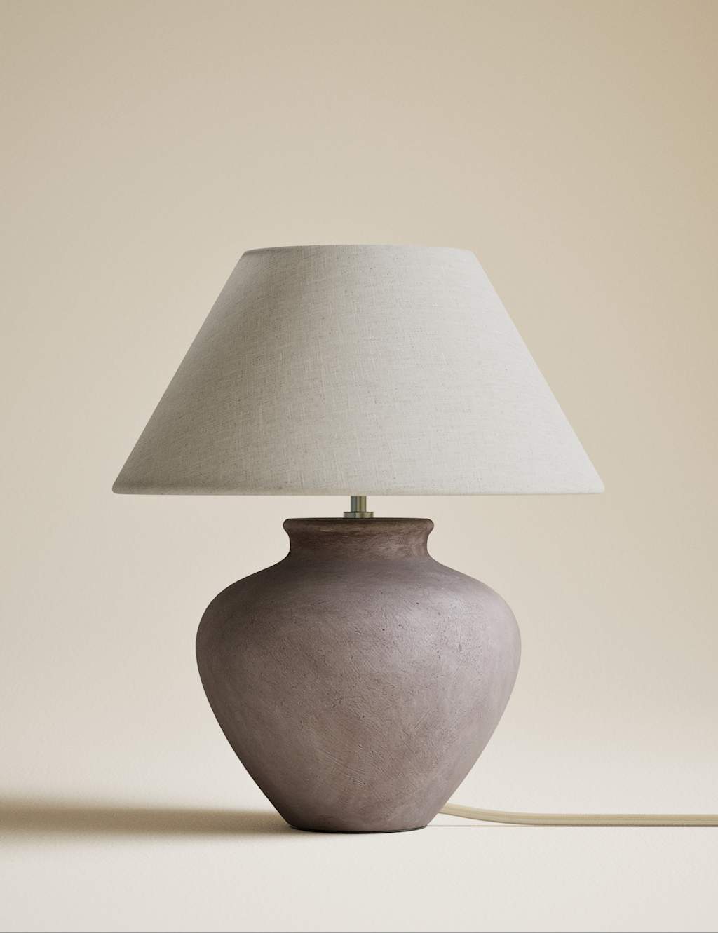 M&S Ceramic Urn Table Lamp Neutral