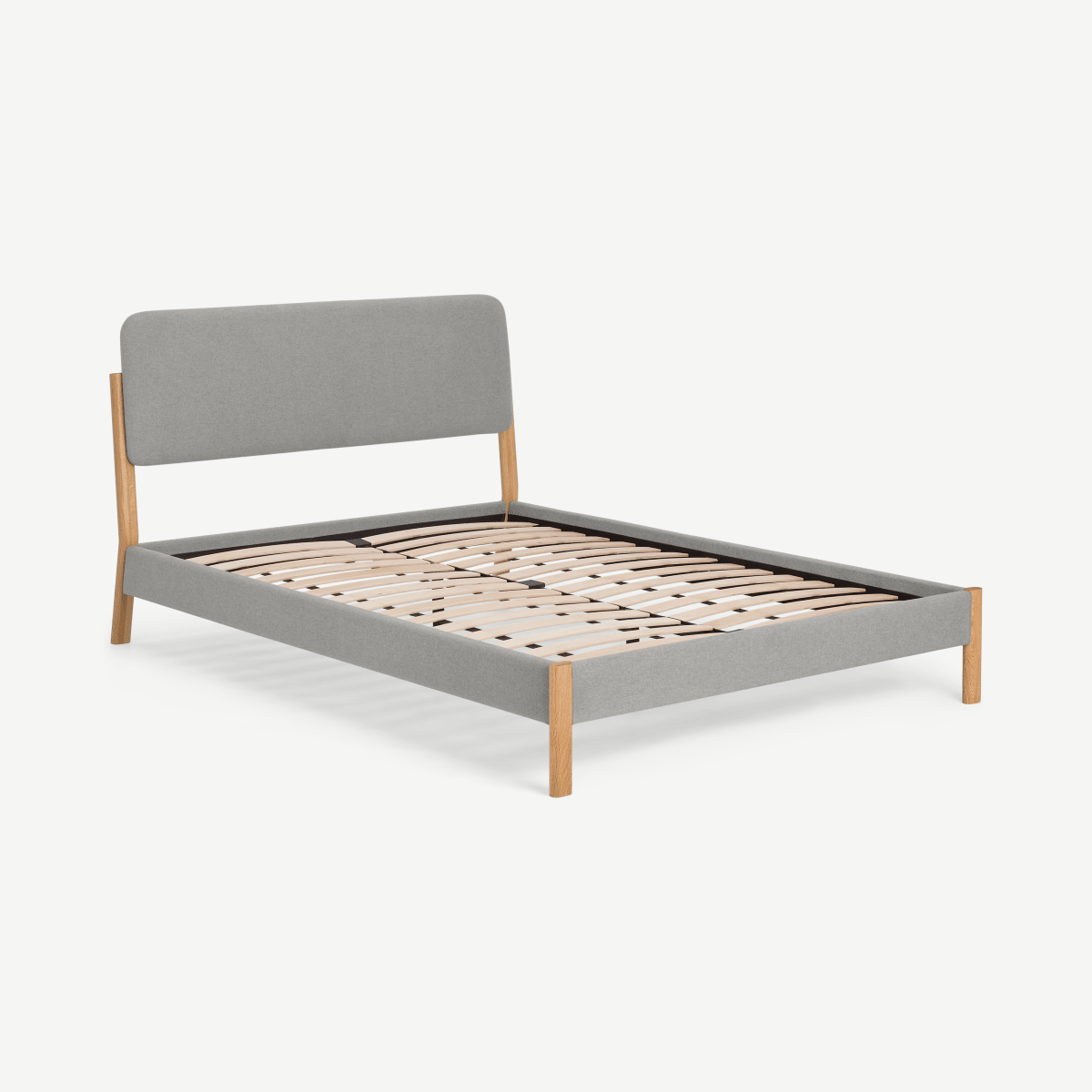 Almera King Size Bed, Cool Grey & Oak
