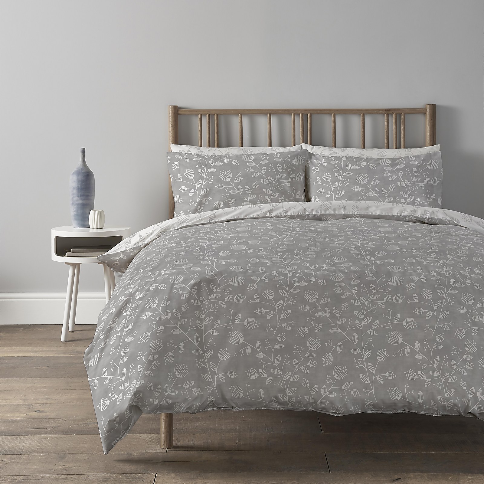 Copenhagen Home Elias Reversible Bedset - King - Silver